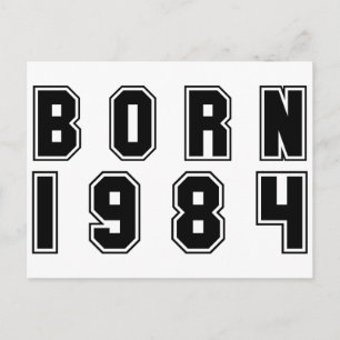 Bördig svart 1984 vykort