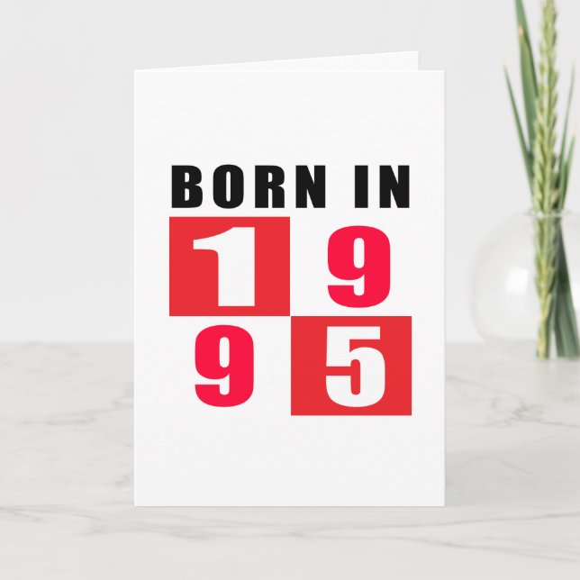 Bördiga 1995 födelsedagdesigner kort (Framsida)