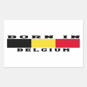 Bördiga Belgien Rektangulärt Klistermärke
