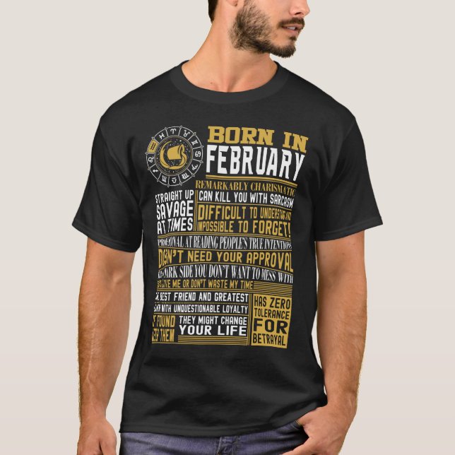 Bördiga Februari fakta T Shirt (Framsida)