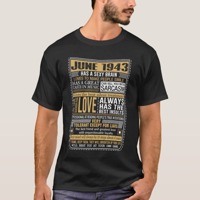 Bördiga Juni 1943 fakta T Shirt (Framsida)
