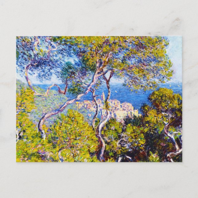Bordighera, 1884 Claude Monet coola, gammal, mästa Vykort (Framsida)