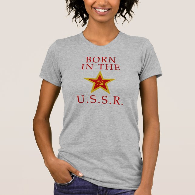 Bördigt de USSR kvinna t-skjorta Tee (Framsida)