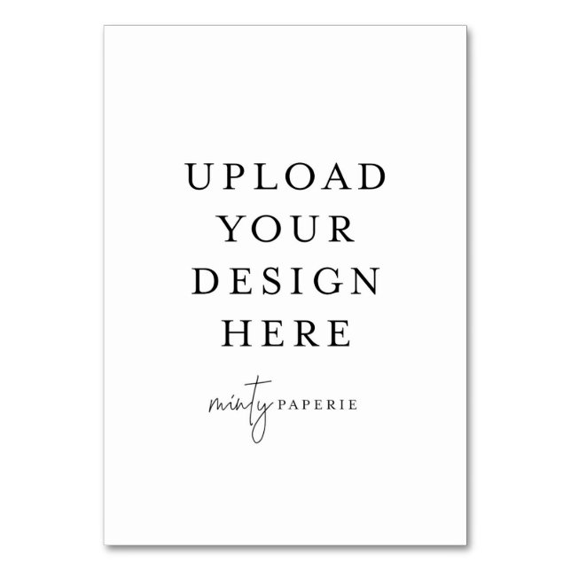 Bordkort - 9 cm x 13 cm stående bordsnummer (Framsidan)