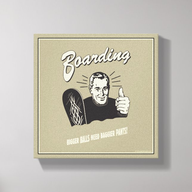 Bordning: Bigger Bollar Baggier Byxor Canvastryck (Framsida)