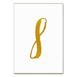 Bordnummer - avslappnad borstskrift typografi - 8 bordsnummer