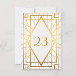 Bordnummer, Den store Gatsby, elegant, chic, vitgu Inbjudningar