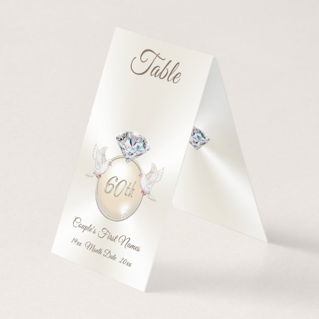 Bordnummerhållare för 60-årsjubileum kort (Baksida)