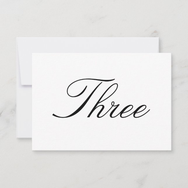 Bordnummerkort Inbjudningar (Framsida)