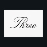 Bordnummerkort Inbjudningar<br><div class="desc">Enkelt bordnummerkort,  perfekt för bröllop.</div>