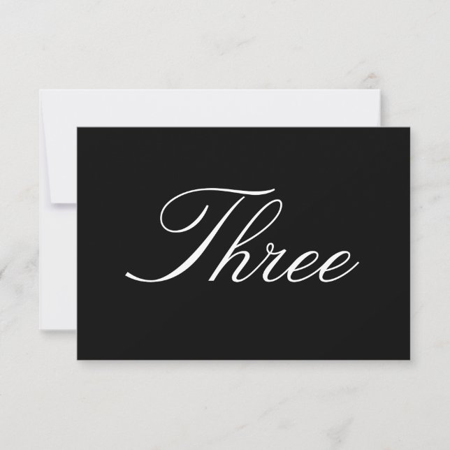 Bordnummerkort Inbjudningar (Framsida)