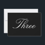 Bordnummerkort Inbjudningar<br><div class="desc">Enkelt bordnummerkort,  perfekt för bröllop.</div>