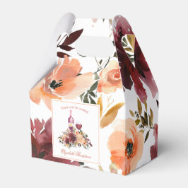 Bordo Peach Fuzz Vin temat Bachelorette Party Presentaskar