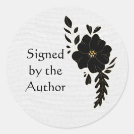 Bordplatta för texturerad effekt, svart ro runt klistermärke