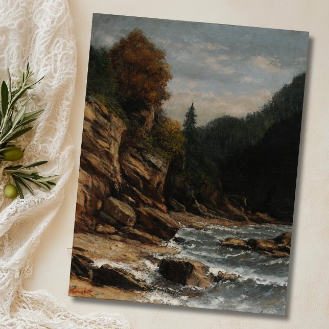 Bords du lac Léman - Gustave Courbet Vykort (Skapare uppladdad)