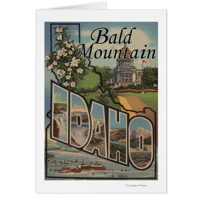 Bordsberg, Idaho - Stora Brev-Scenes Hälsningskort (Framsidan)