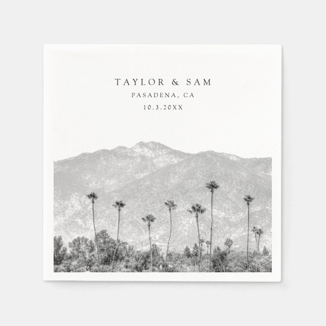 Bordsblöjorna Pasadena Bröllop Handflatan Träd Pappersservett (Framsidan)