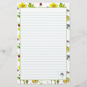Bordsblommor (Daffodils Pansies), lindade Brevpapper