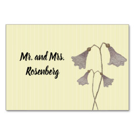 Bordsblommor med vattenfärg från Bröllop Namn Bordsnummer