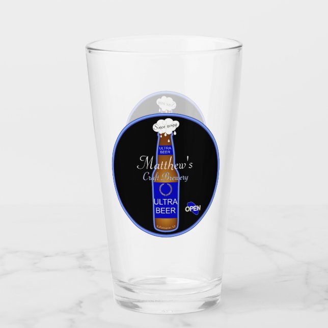 Bordsbrödsäck av Pub Pub Flaska Beer Glass Glaskopp (Framsida)