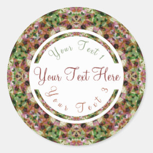 Bordsfartyg för höstbrunt Grönt Runt Klistermärke