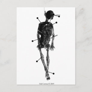 Bordsfartyg: Skeleton Witch Doll Vykort