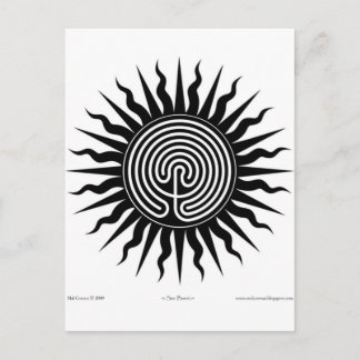 Bordsfartyg: Sol Burst Labyrint nr 4 Vykort