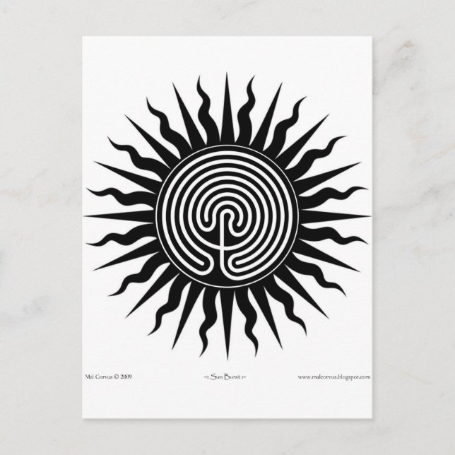 Bordsfartyg: Sol Burst Labyrint nr 4 Vykort (Framsida)