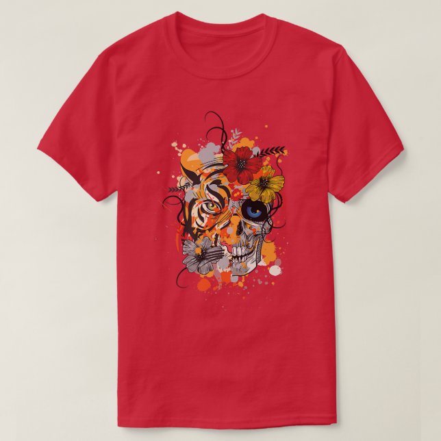 Bordsformat med tigerögon  t shirt (Design framsida)