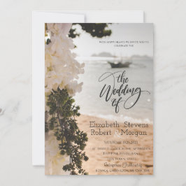 Bordsinbjudan till segelbåtsblommor inbjudningar