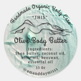 Bordskärmsförpackning Silke Aqua Runt Klistermärke