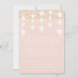 Bordskartan guld Bröllop under stjärnor Inbjudningar