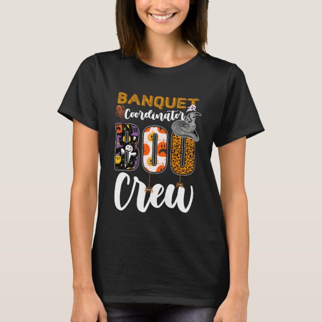 Bordskoordinator Boo Crew Halloween Match Ledare T Shirt (Framsida)
