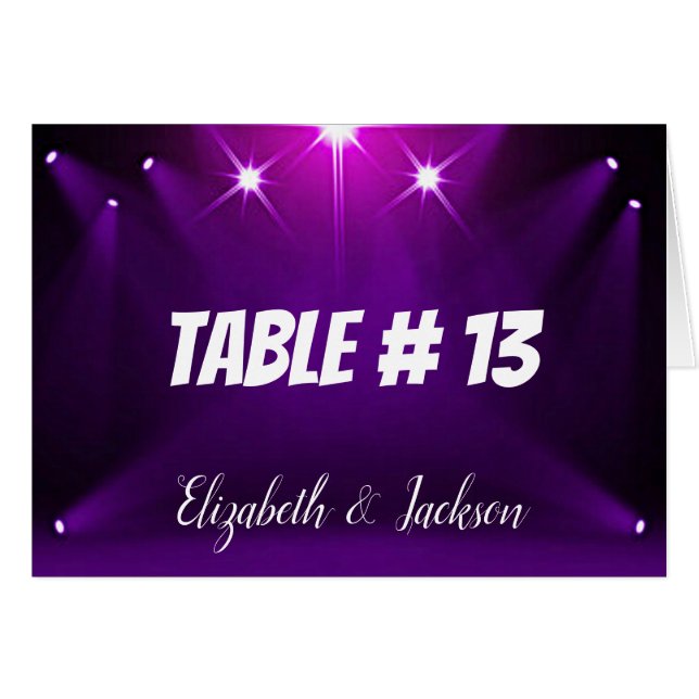 Bordskort #13 - I centrum Wedding / Party OBS Kort (Framsidan Horizontal)