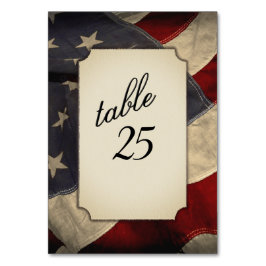 Bordskort med amerikansk flagga i distress-stil
