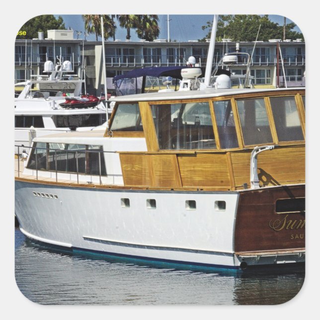 Bordsmärken Fyrkantigt Klistermärke (Framsida)