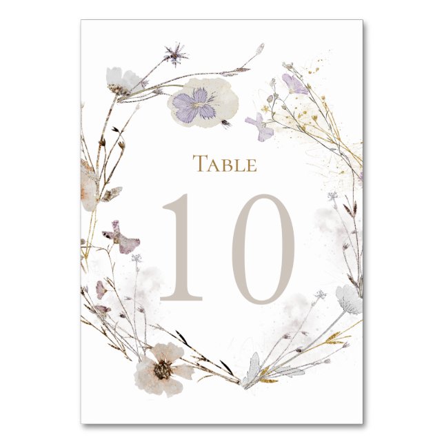 bordsnummer 10 för musselblommor (Framsidan)