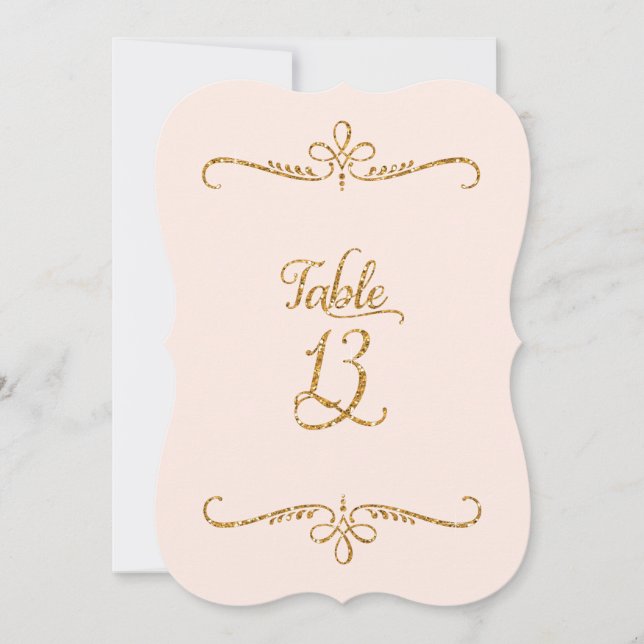 Bordsnummer 13, Finare Skriptbrev - Receptioner (Framsida)