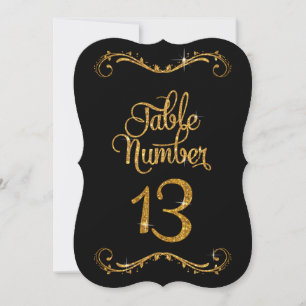 Bordsnummer 13 för Finare Script Glitter 13