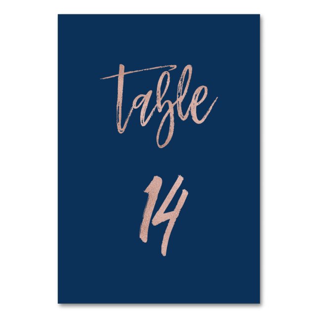 Bordsnummer 14 vid marinen och Ro Guld Glam Chic B (Framsidan)
