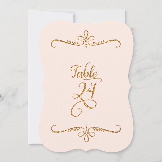 Bordsnummer 24, Finare Skriptbrev - Receptioner (Framsida)