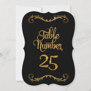 Bordsnummer 25 för Finare Script Glitter 25