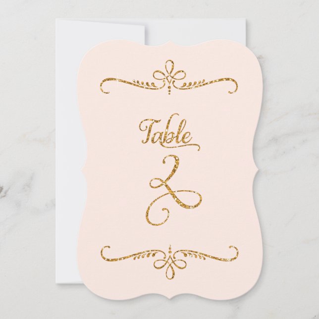 Bordsnummer 2, Finare Skriptbrev med mottagningsbe (Framsida)