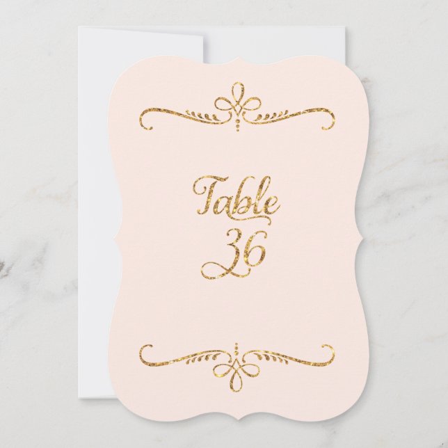 Bordsnummer 36, Finare Skriptbrev - Receptioner (Baksida)