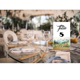 bordsnummer av bergsträdblommor