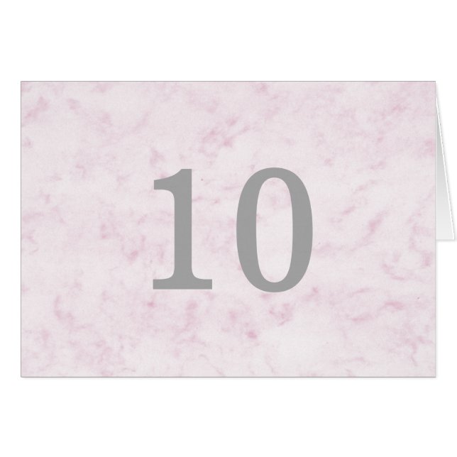 Bordsnummer av Eleganten för  Rosa Hälsningskort (Framsidan Horizontal)