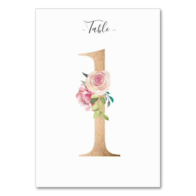 Bordsnummer av gyllene Blommigtar (Framsidan)