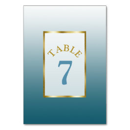 Bordsnummer av övertoningsskiffer med blå Bröllop