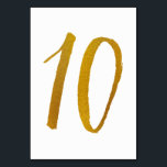 Bordsnummer - Avslappnad Penselskripttypografi -10<br><div class="desc">Bordsnummer 10: Det här avslappnad-bordsnumret för penselskriptet är angivet i en faux guld-folie. VIKTIGT: Det utseende på folie som visas är en tryckt effekt. Det är ingen riktig folie. Om du inte vill ha den här effekten kan du ta bort den på följande sätt: 1) Klicka på "Anpassa ytterligare". 2)...</div>