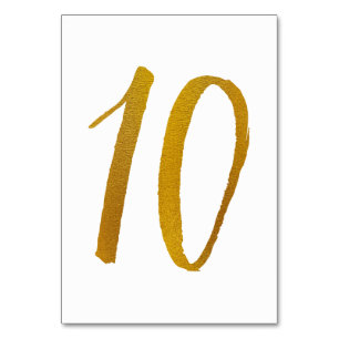 Bordsnummer - Avslappnad Penselskripttypografi -10